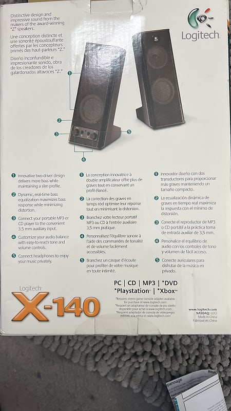 HAUT-PARLEURS PC XBOX STEREO AUX MULTIMEDIA DIGITAL AUDIO JACK 3.5