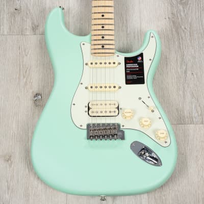Fender American Performer Stratocaster HSS Guitar, Maple, Satin Surf Green image 2