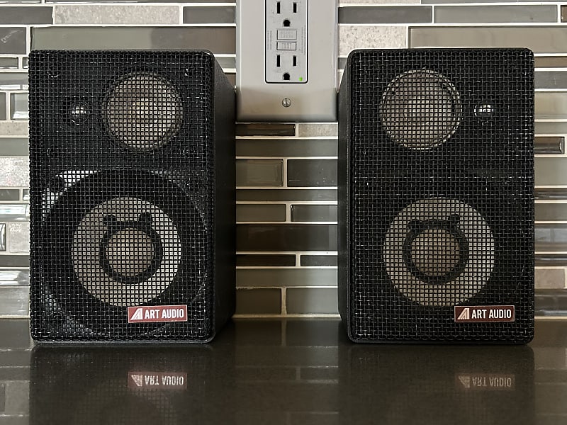 Vintage Art Audio BA-400MKIII Bookshelf Speakers Black Japan PARTS/REPAIR READ  			