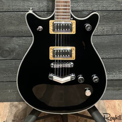 Gretsch G5222 Electromatic Double Jet BT V-Stoptail Black Electric Guitar for sale