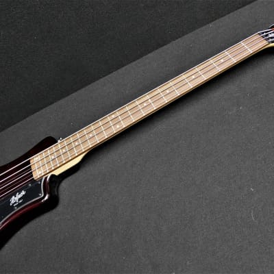 Hofner Shorty Solid Body TRAVEL Electric Bass Guitar HCT-SHB-RB Root Beer with Gig Bag 30" scale image 4