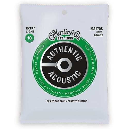 Martin Authentic Acoustic Guitar Strings - Marquis Silked - Extra Light image 1