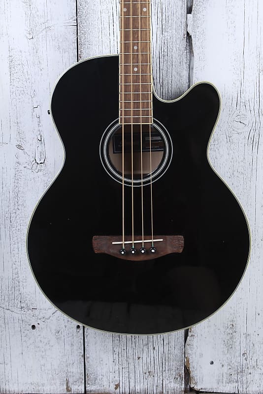 Ibanez AEB5E Acoustic Electric 4 String Bass Guitar Black Reverb