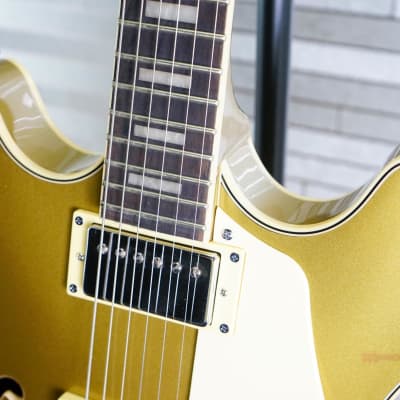 Schecter Corsair Semi-hollowbody Electric Guitar - Gold Top image 6