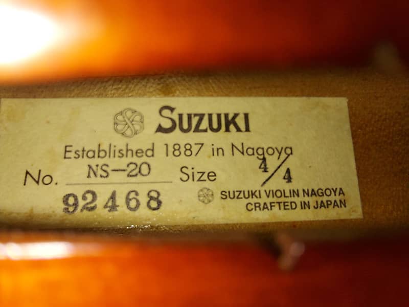 Suzuki NS-20 Size 4/4 Violin, Japan, Vintage, Very Good | Reverb
