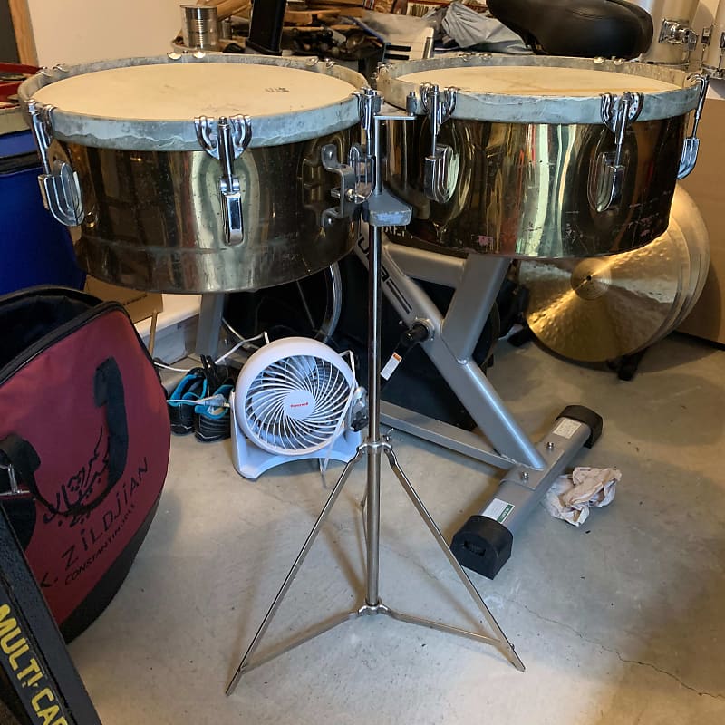 Leedy Humberto Morales Timbales 13"/14" Vintage Brass Reverb