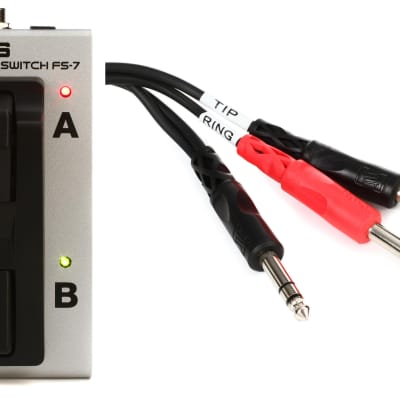 Boss FS-7 Dual Foot Switch Bundle with Hosa STP-201 Insert Cable