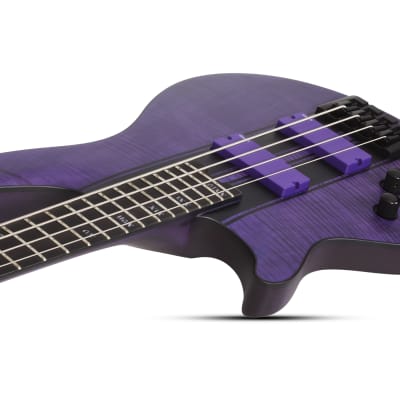 Schecter C-4 GT Bass LH Satin Trans Purple image 2