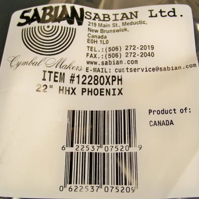 Sabian HHX 22" Phoenix Ride Cymbal/Model # 12280XPH/New image 5
