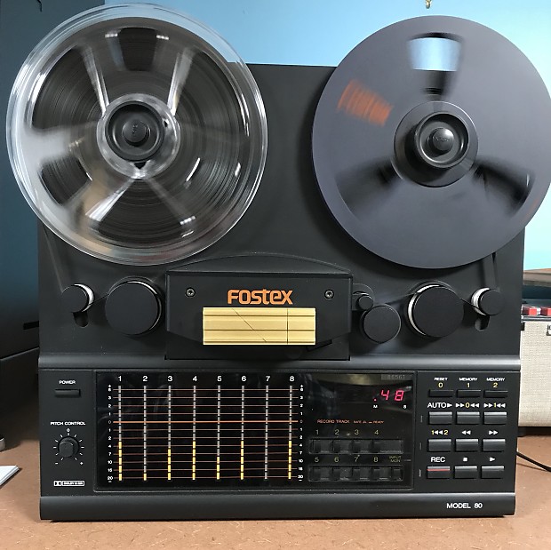 Fostex Model 80 1/4” eight track Reel to Reel Tape Recorder 1985 Black