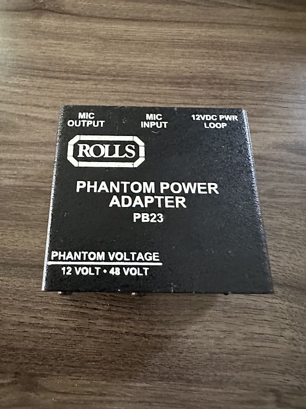 Rolls PB23 Phantom Power Adapter 12 48 Volt Phantom Voltage Reverb