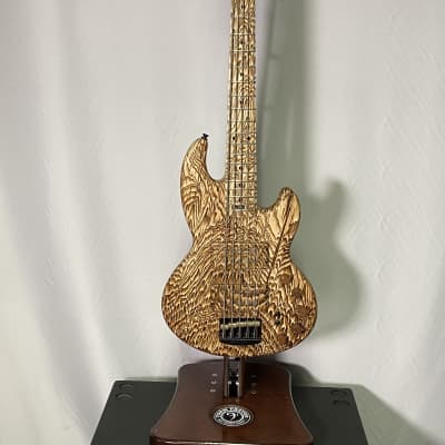 Short Scale bass Form Factor Audio Wombat Pyrographic 5-String Bass for sale