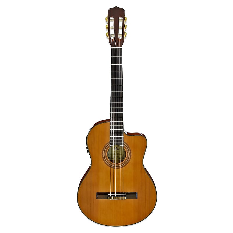 Aria A-35CE A Series Solid Red Cedar Top Nato Neck 6-String Cutaway Acoustic-Electric Guitar image 1