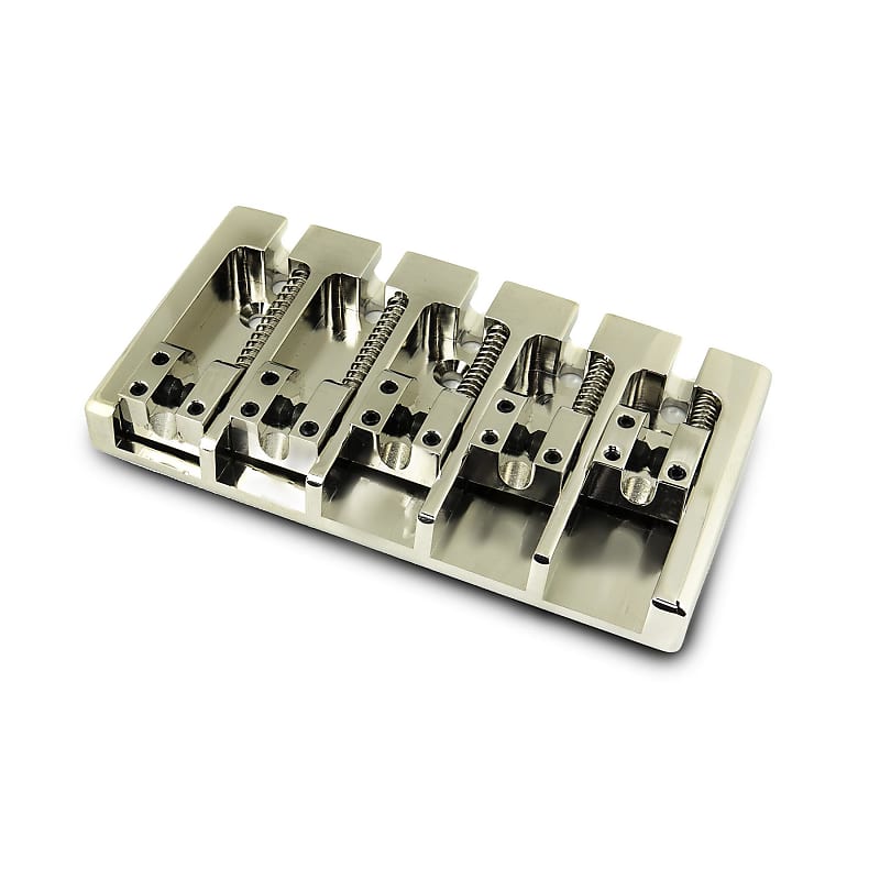 High Mass Solid Brass 5 String Bass Bridge for Jazz/Precision Bass