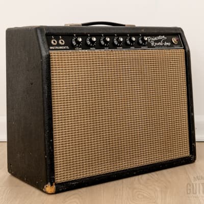 1965 Fender Princeton Reverb Vintage Black Panel Tube Amp w/ Oxford 10J4, Pre-CBS FEIC Features for sale
