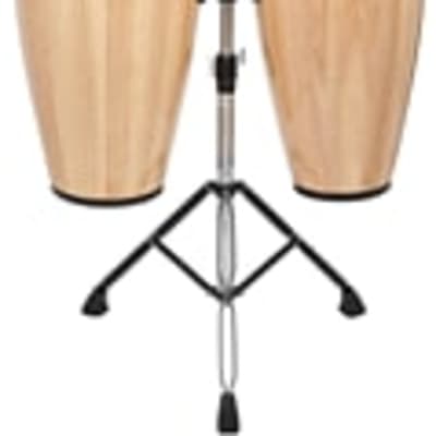 Supremo Series Natural 10 inch. and 11 inch. Congas - with Black Hardware image 1