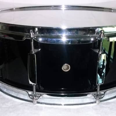 UNMARKED BEGINNER Snare Drum 14" x 5.5" Piano Black Wrap image 3