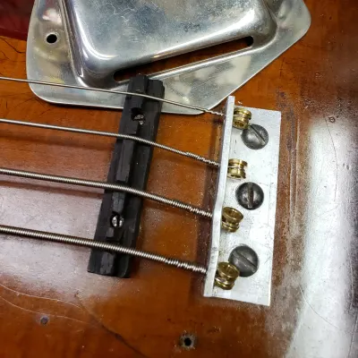 Video Demo 1964 Kay Model K5930 Bass Guitar Fretless Pancake Case Pickup Pro SEtup Hard Case image 4