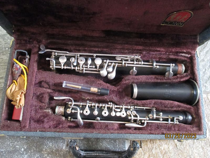 Conn brand wood Oboe with case. Made in USA Reverb