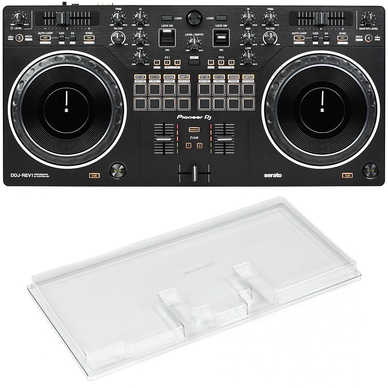 Pioneer DJ DDJ-REV1 2-deck Serato DJ Controller with Decksaver Cover