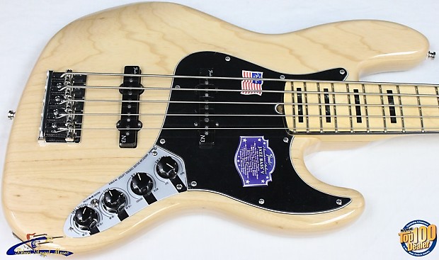Fender American Deluxe Jazz Bass V 5-String Natural, Maple Fretboard NEW! #31176 image 1