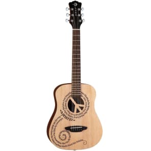 Luna Safari Peace 3/4 Size Travel Acoustic Guitar Natural