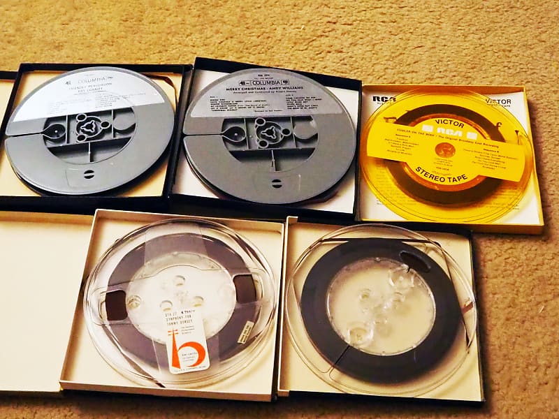 Lot of 5 Commercial Pre-Recorded Reel to Reel Tapes