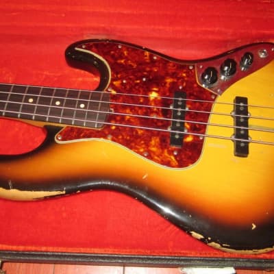 1963 Fender Jazz Bass Sunburst w Original Case Blue Oyster Cult image 9