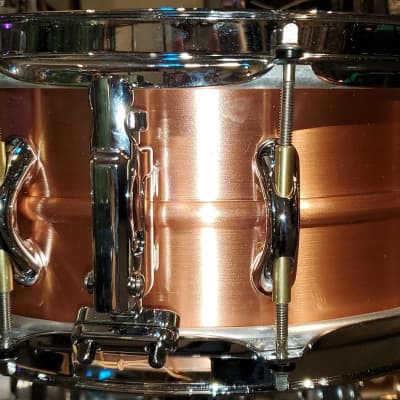 Pearl Sensitone Copper Beaded Seamless 5.5x14 Snare Drum | Reverb