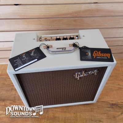 Gibson Falcon 5 1x10" Guitar Combo Amp - Cream Bronco Vinyl with Oxblood Grille image 3