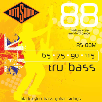 RS88M Rotosound Tru Bass 88 string set electric bass black nylon flatwound 65-115