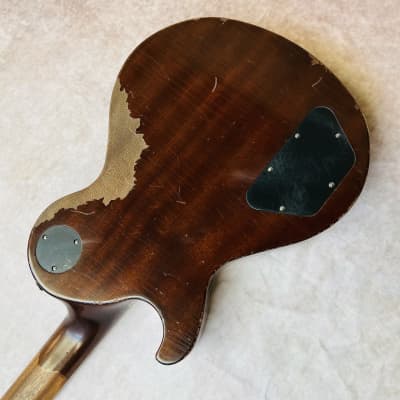 Dean USA Leslie West Signature Tattered N Torn Relic 2021 - Trans Brazilia Burst image 15