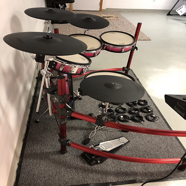 Roland TD-10 Red Expanded Drum Kit - Electronic - TDW-1 - Very Rare -  CY14/CY15/KD120/TD10