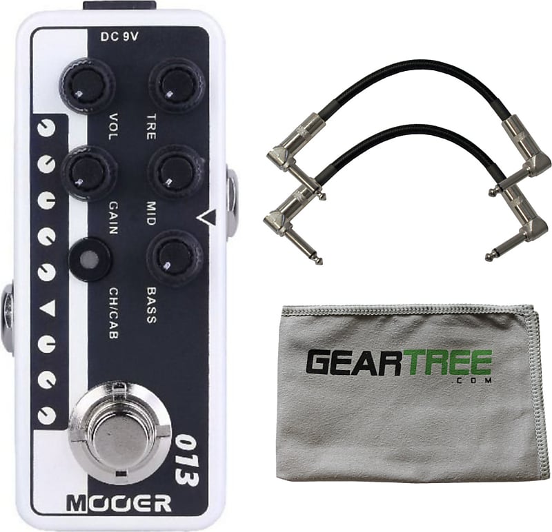 Mooer Micro 013 Matchbox Guitar Preamp Pedal w/ 2 Cables and Reverb