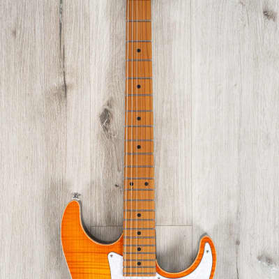 Suhr Standard Plus HSS Guitar, Roasted Maple Fretboard, Trans Honey Amber Burst image 5