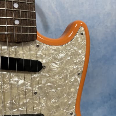2021 Fender Japan Traditional II 60s Competition Mustang Capri Orange W/ Matching Headstock image 8