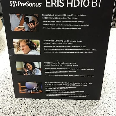 PreSonus ErisHD10BT Professional Active Noise Canceling and Bluetooth Headphones image 10
