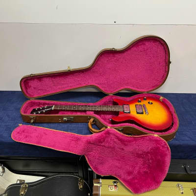 Vintage 1998 Gibson Les Paul Studio Double Cutaway Electric Guitar Cherry Sunburst DC with Gibson Case image 1