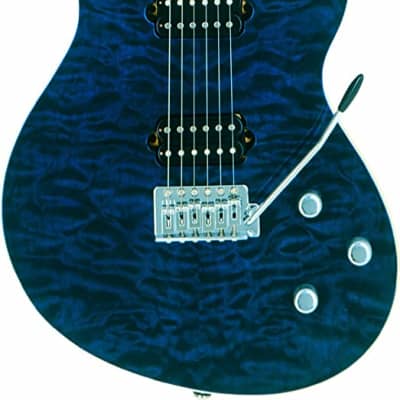 Silvertone Fastback Electric Guitar, Blue/Green image 2