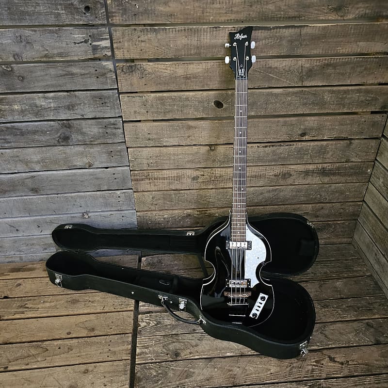 美品 Hofner B Bass Hi-Series ベース ラメブラック Bass Guitar Hofner B-Bass Hi-Series, Black With Case USED