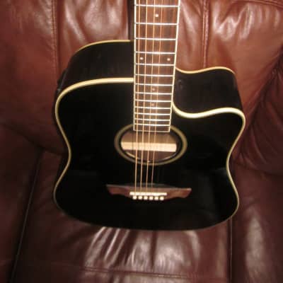 Tagima Acoustic Dreadnought Steel String Cutaway Guitar WS 20 EQ-BK image 4