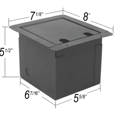 Elite Core FB4-QTR Recessed Floor Box Loaded image 2