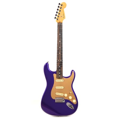 Fender American Ultra Stratocaster Plum Metallic w/Ebony Fingerboard & Anodized Gold Pickguard (CME Exclusive) image 4
