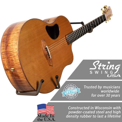 String Swing BCC151W-3 Wall Mount for Acoustic Guitar, 3" Slatwall image 1