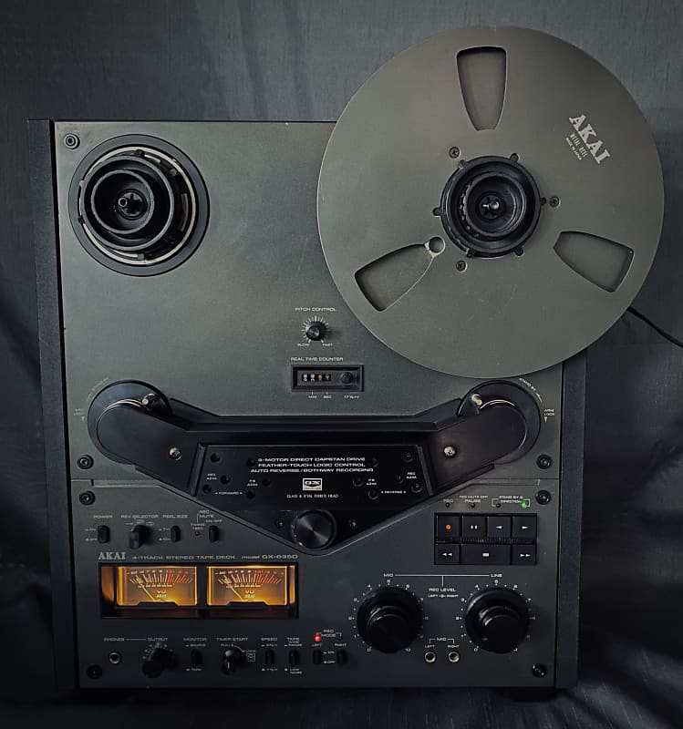 Akai GX-635D Reel-to-Reel Tape Recorder Black w/ Manual