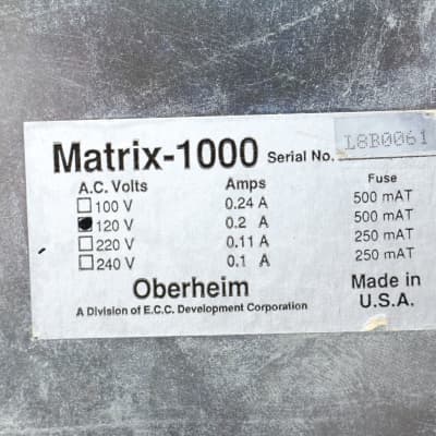 Oberheim Matrix 1000 Rackmount 6-Voice Synthesizer image 7