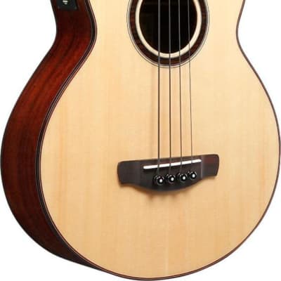 Ibanez AEWB20 4-String Acoustic-Electric Bass Guitar, Natural image 2