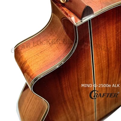 New! Crafter MIND G-2500e ALK DL Orchestra Cutaway all Solid acacia koa electronics acoustic guitar image 9