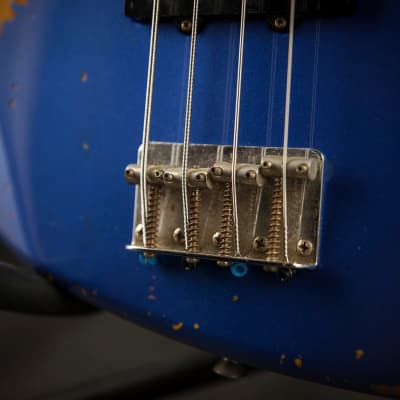 Fender Japan '75 Reissue Jazz Bass Relic, Amparo Blue Nitro image 14
