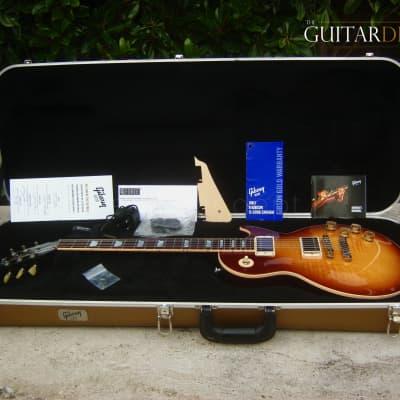 ♚ SUPERB ♚ 2015 GIBSON LES PAUL TRADITIONAL 100th Anniversary ♚ HONEYBURST AAA Flame ♚MOP♚ Standard for sale
